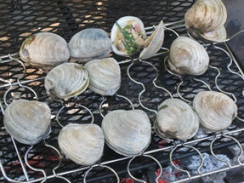clams on the grill
